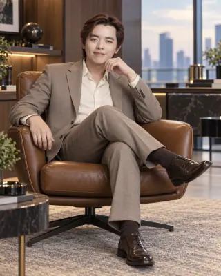 ตัวอย่างภาพ AI: นั่งเก้าอี้หนัง