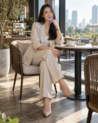 ตัวอย่างภาพ AI: คาเฟ่ทำงาน