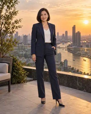 ตัวอย่างภาพ AI: Rooftop เมือง