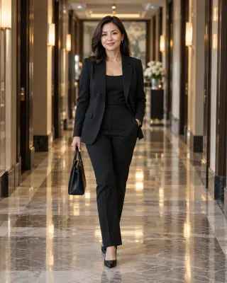 ตัวอย่างภาพ AI: เดินโถงโรงแรม