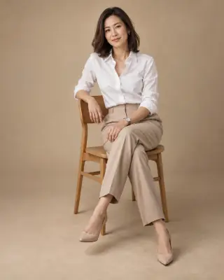 ตัวอย่างภาพ AI: นั่งเก้าอี้ไม้