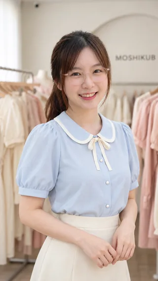 ตัวอย่างภาพ AI: เสื้อฟ้าปกขาว