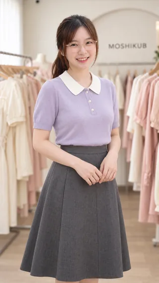 ตัวอย่างภาพ AI: โปโลม่วงลาเวนเดอร์